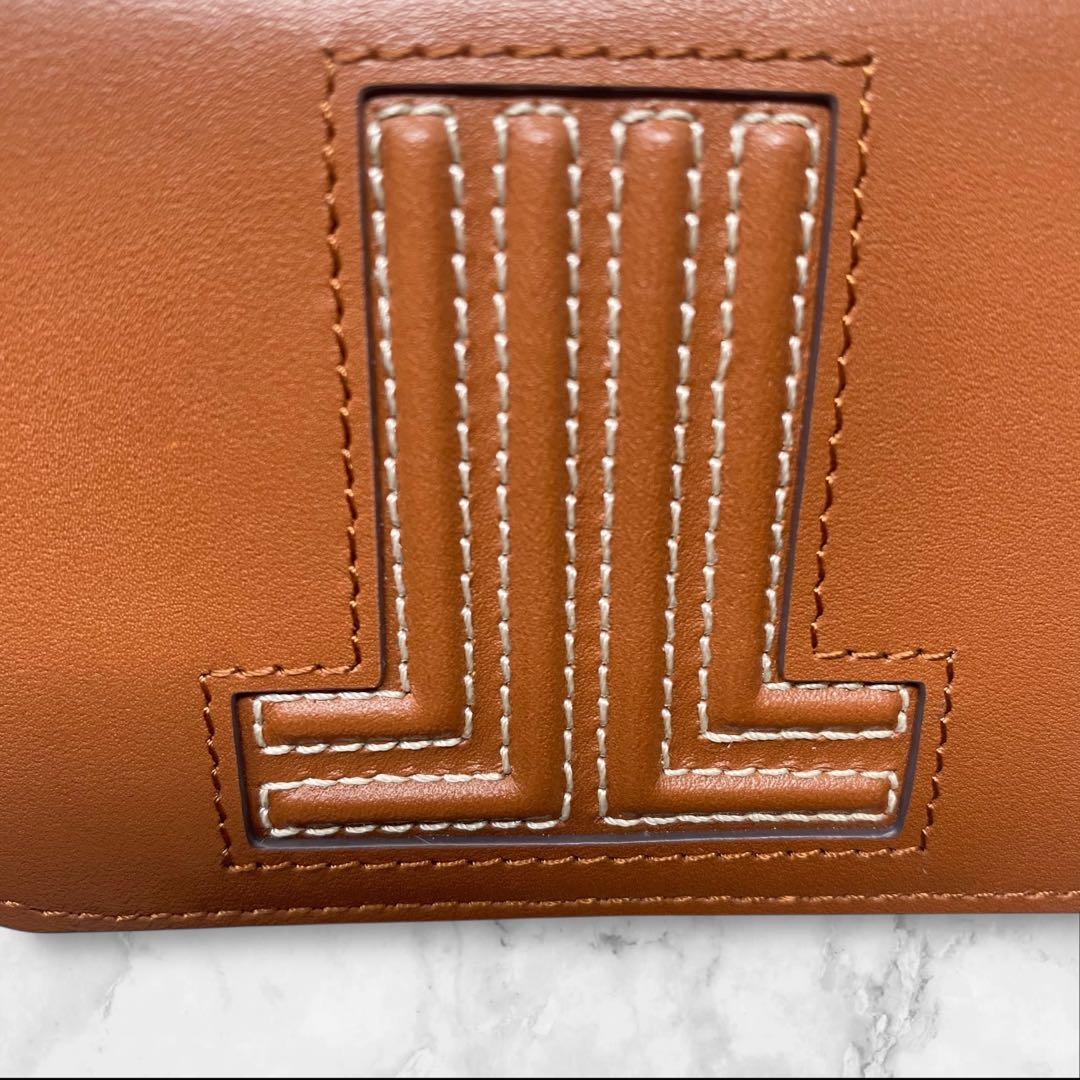 LANVIN en Bleu 財布 ヴィジュ ランバン キャメル レザー 茶