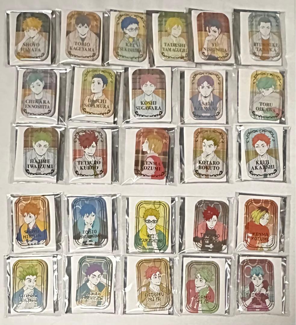 ハイキュー　セブンネット　スクエア缶バッジ　第1弾　第2弾　コンプセット