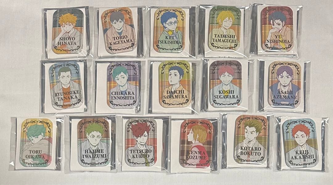 ハイキュー　セブンネット　スクエア缶バッジ　第1弾　第2弾　コンプセット