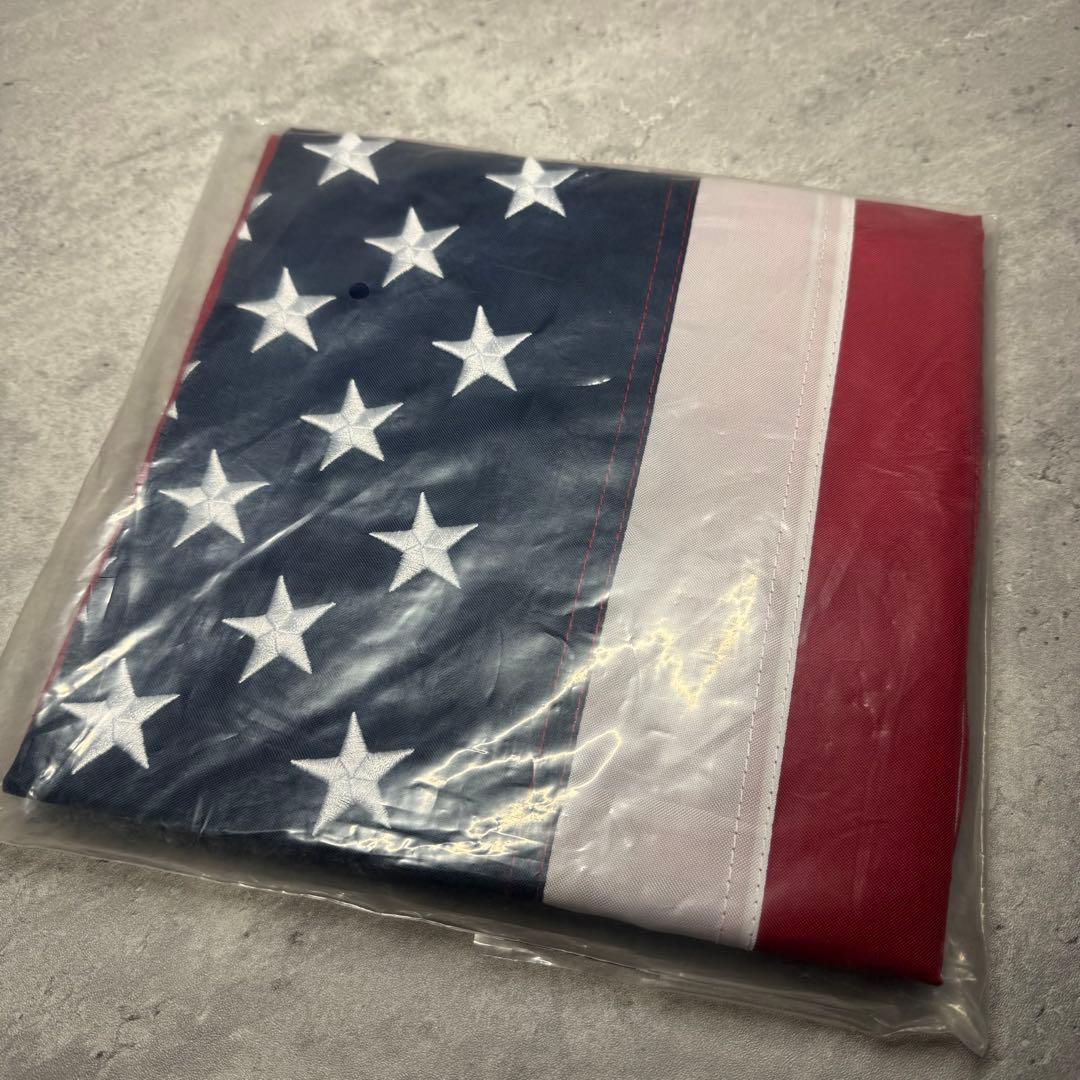 アメリカ国旗 星条旗 刺繍 USA製 高品質モデル 60×90cm 希少 廃盤品
