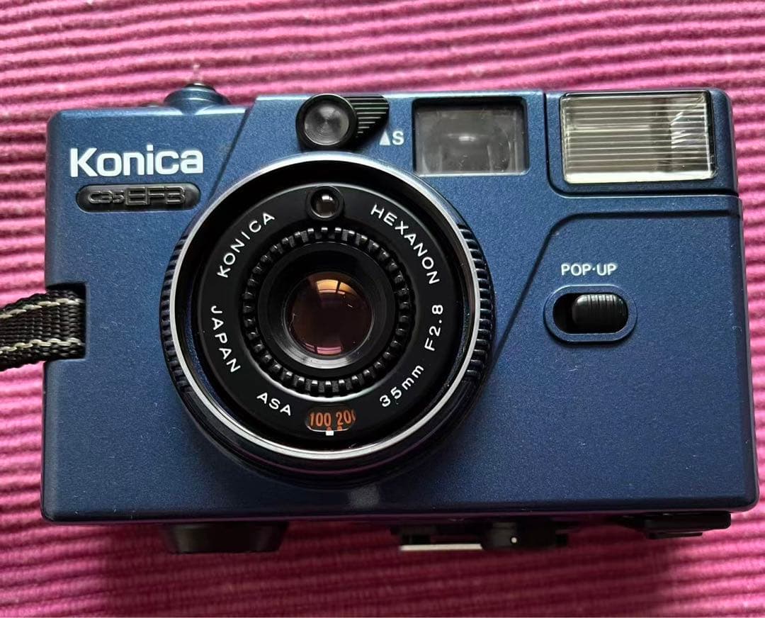 Konica C35EF3 ブルー コニカ コンパクトフィルムカメラ　美品？