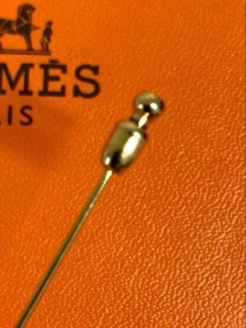 美品　HERMES エルメス　セリエ　ピンブローチ　ピンバッチ　ゴールド　箱付き
