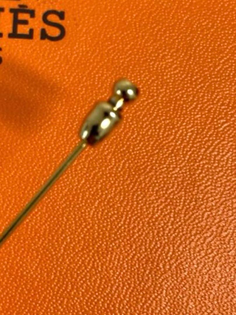 美品　HERMES エルメス　セリエ　ピンブローチ　ピンバッチ　ゴールド　箱付き