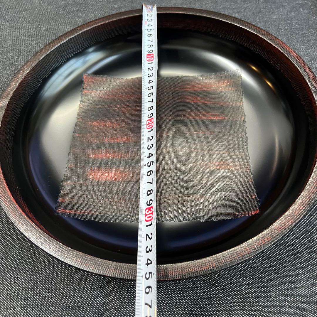 12寸　盛り鉢　盛鉢　黒　祝事にも◎山中漆器
