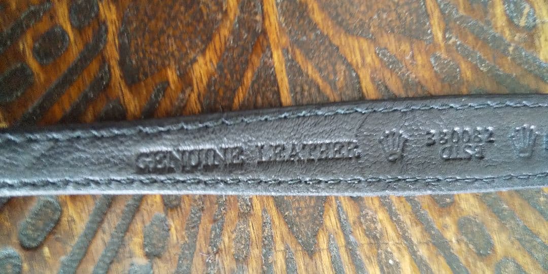 ロレックスRolex純正 カメレオンブラックレザーベルト・純正尾錠