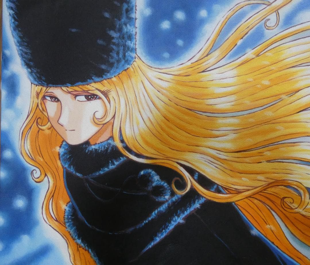 絵画 　松本零士 「人物」 サインF6サイズ額装済み 肉筆手描き