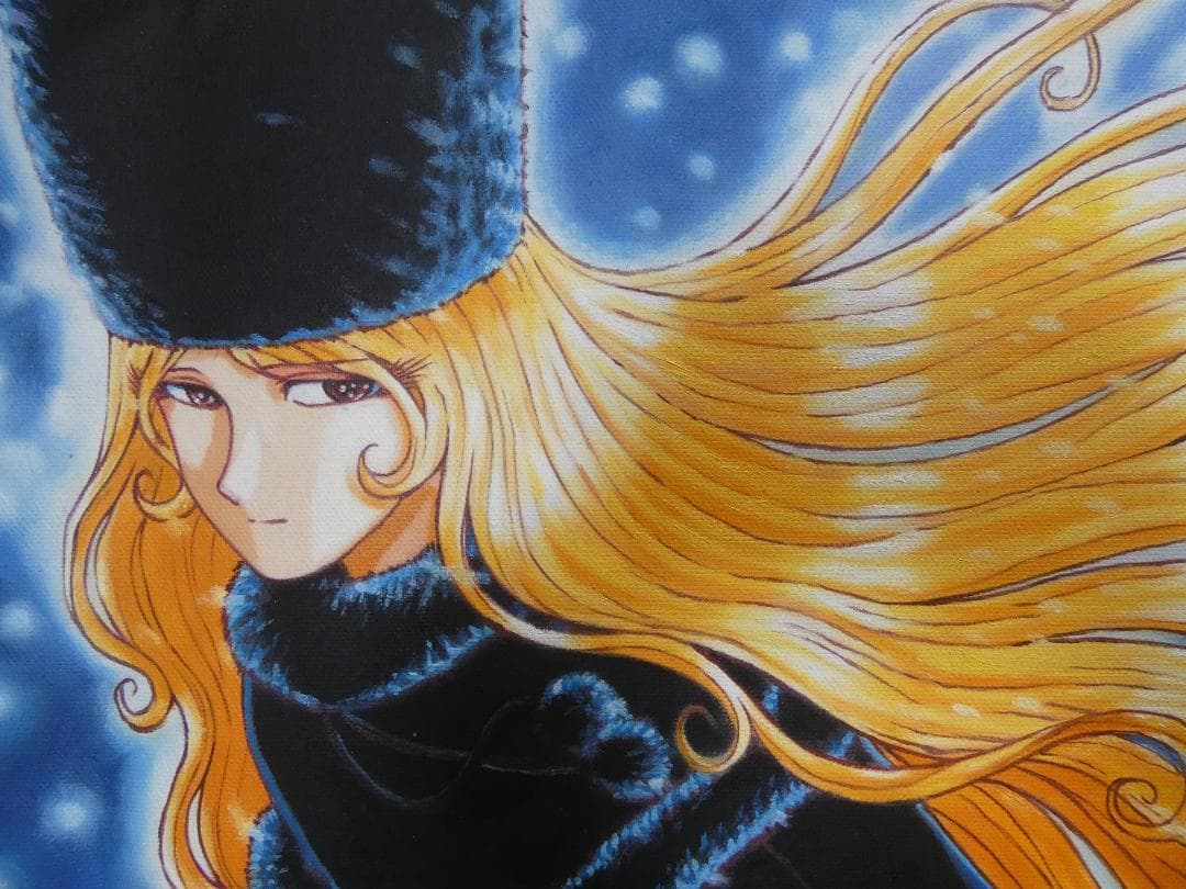 絵画 　松本零士 「人物」 サインF6サイズ額装済み 肉筆手描き