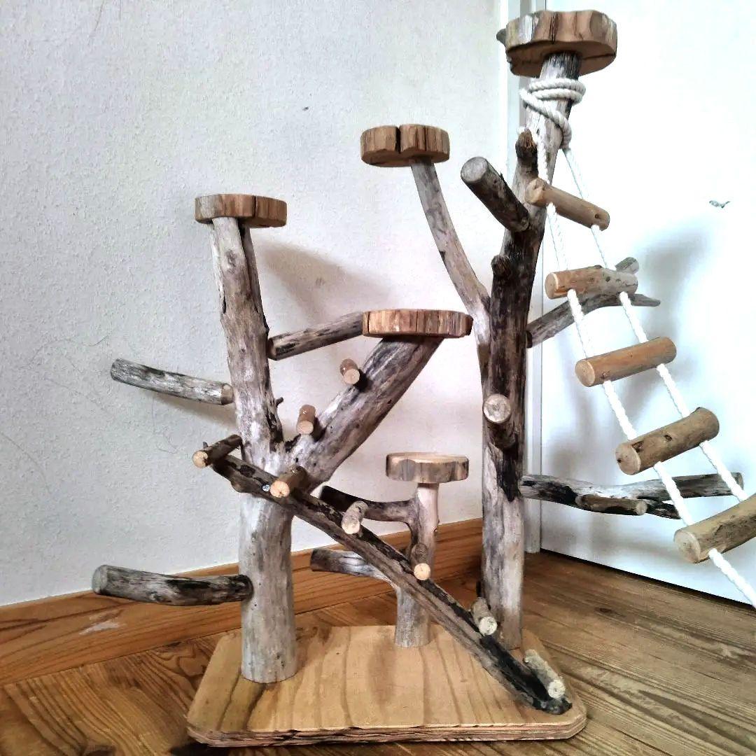 バードアスレチックジム ㊸ 天然木 自然木 流木 止まり木 インコ おもちゃ