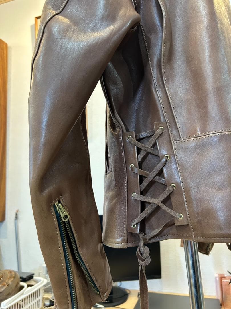 【Flat Head】フラットヘッド 馬革 シングルライダース 42 日本製