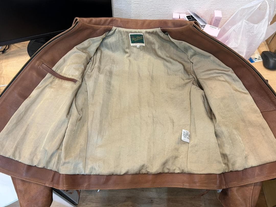 【Flat Head】フラットヘッド 馬革 シングルライダース 42 日本製