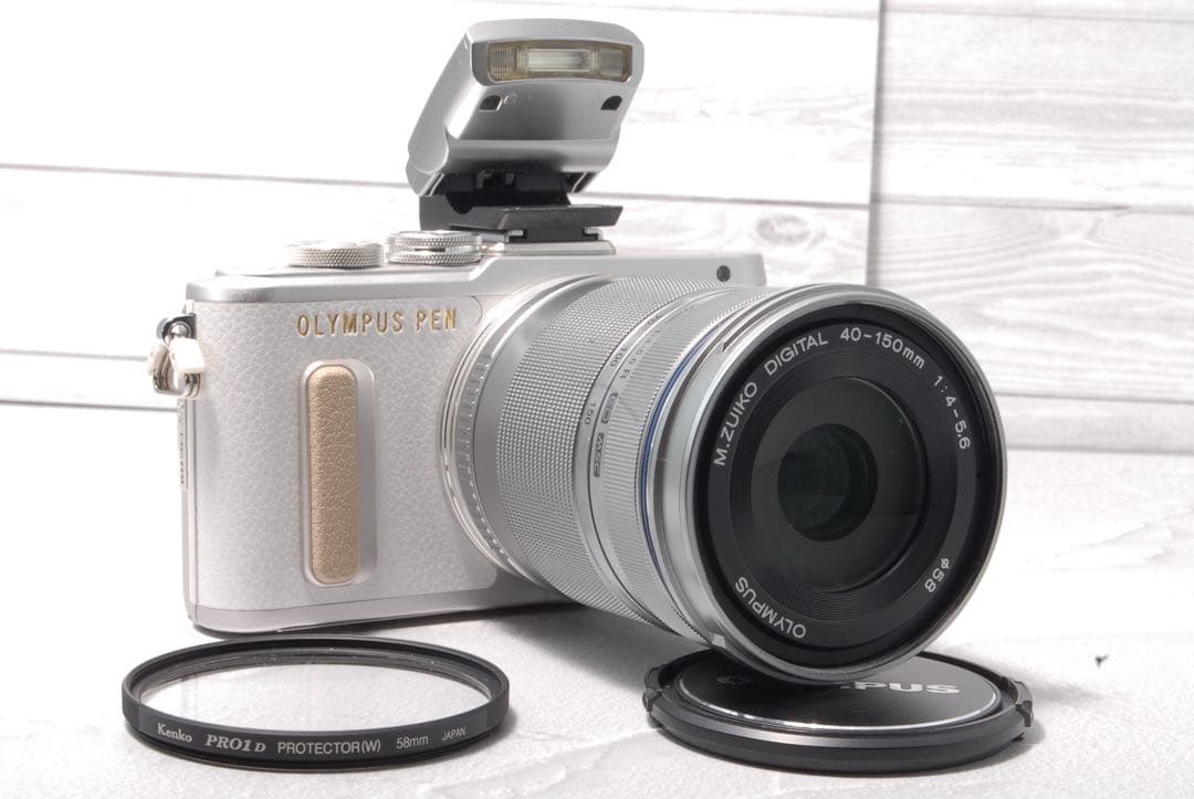 オリンパス E-PL8 望遠レンズキット Wi-Fiでスマホ転送できる ◇美品◇