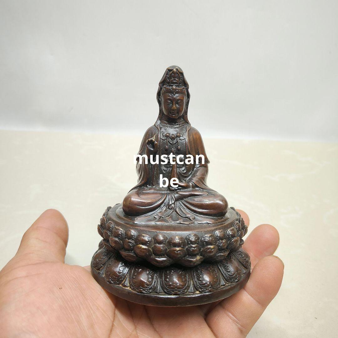 仏教美術 仏像 観音菩薩仏像 小仏像 銅製 銅器