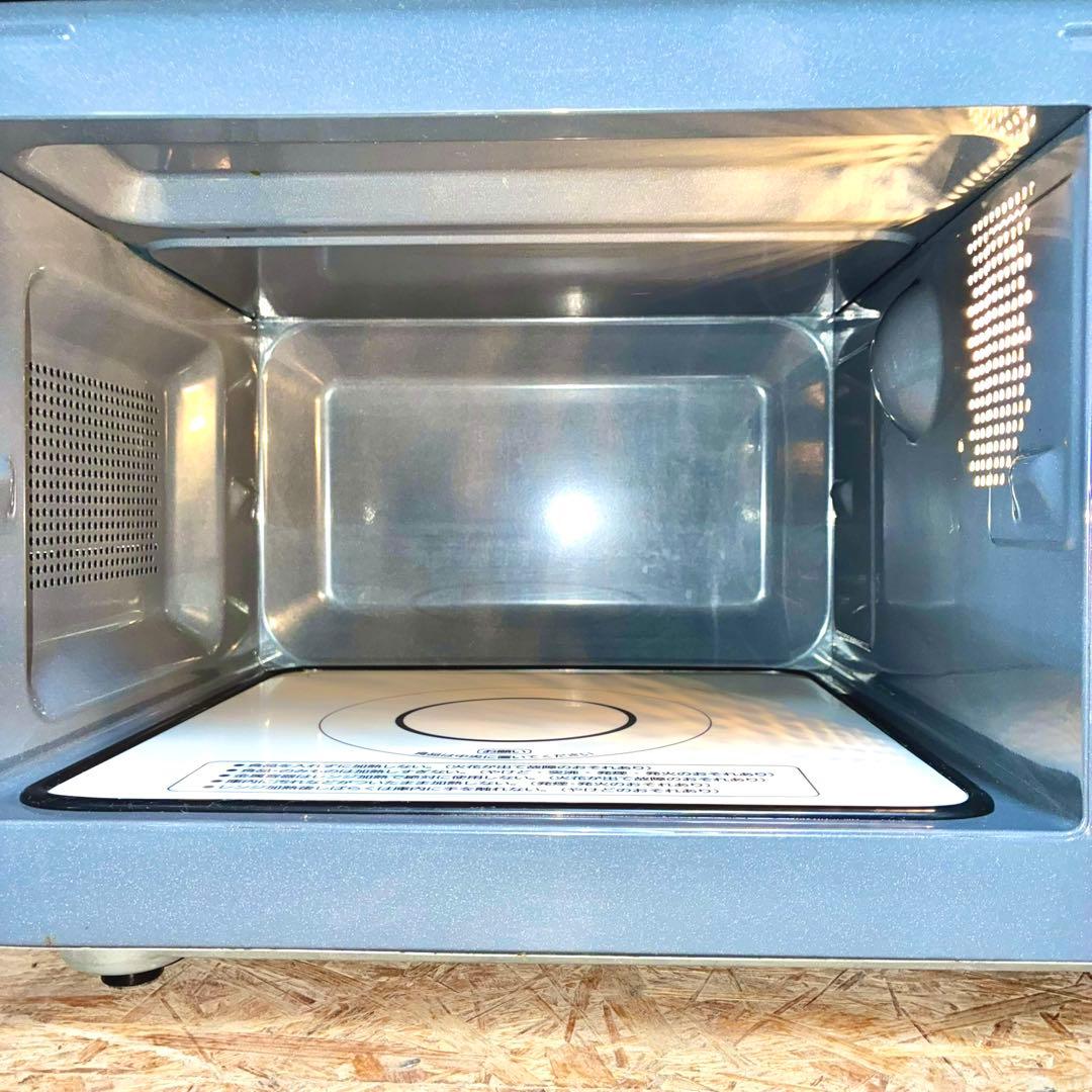 そのまま置くだけ♪両面焼きレンジ★アイリスフラットテーブル 電子レンジ ブラック