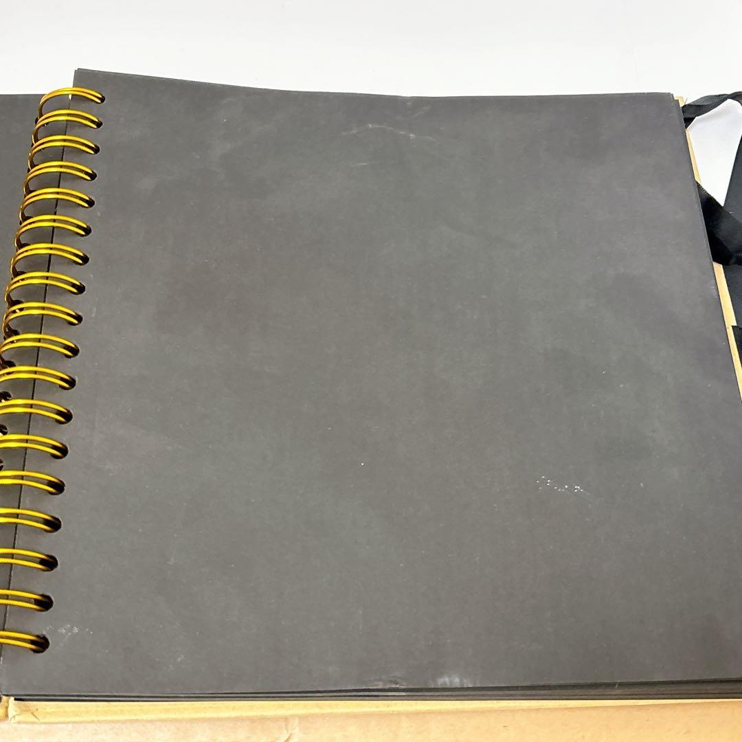 スクラップブック アルバム 255mm 30枚 ブラック リボンデザイン