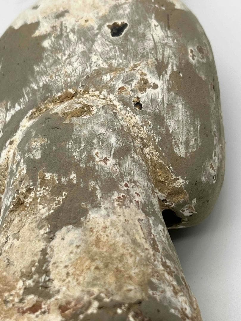 唐時代　武士胡人陶俑　極上品　旧家旧蔵　唐物　時代物　置物(B-64)