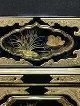 限定値下　まごころ堂　美品の箱　仏壇部品　木製　本金箔　金具付き　蒔絵　6060