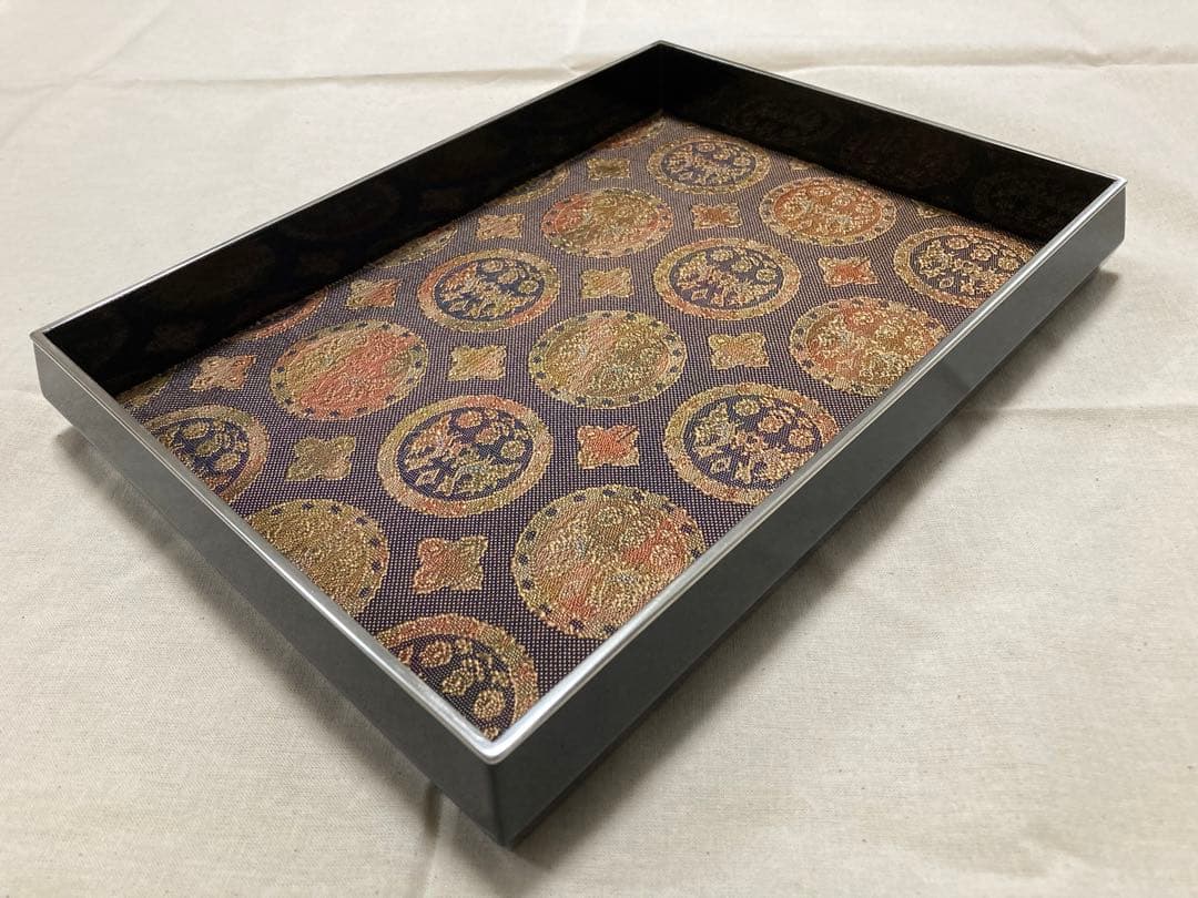 川上漆宝堂　箱付　漆塗　漆器　盆　トレー