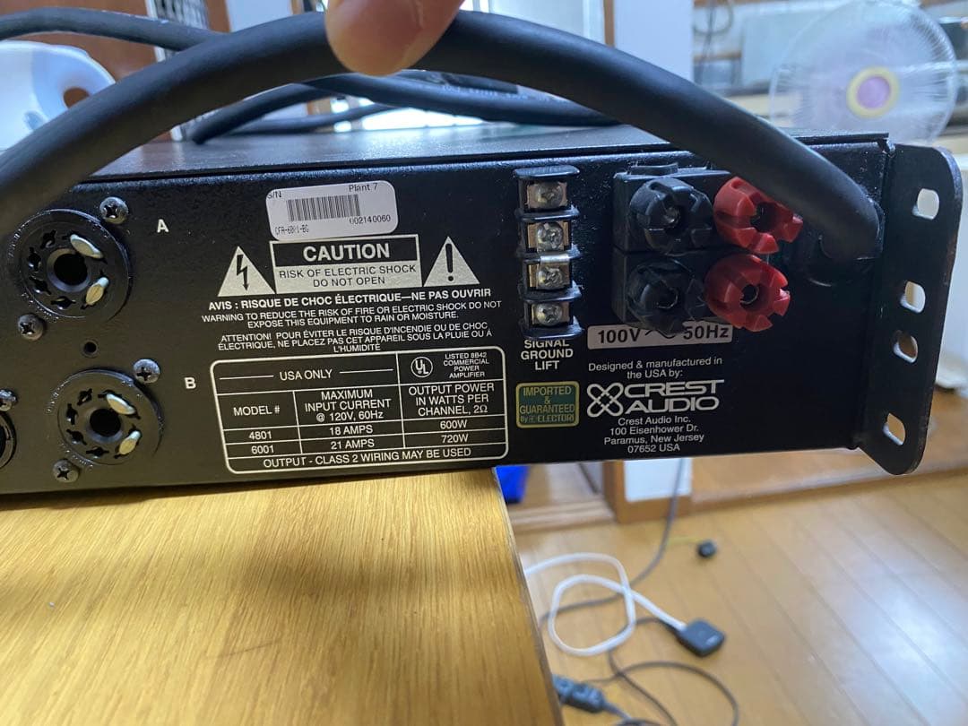 アンプ CREST AUDIO 6001 POWER AMPLIFIER 720W/CH