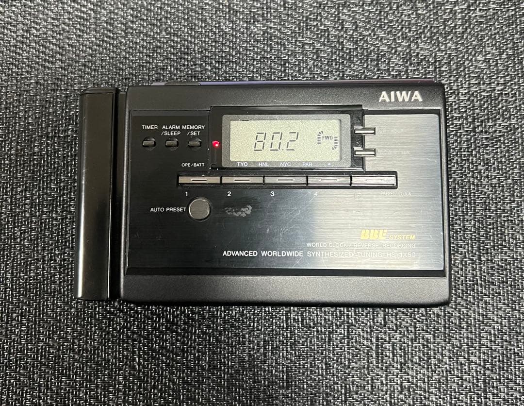 廃盤 AIWAアイワ ポータブルカセットプレーヤー HS-JX50