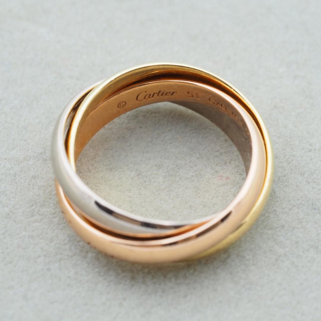 カルティエ トリニティ クラシック 3.2mm スリーカラー リング K18
