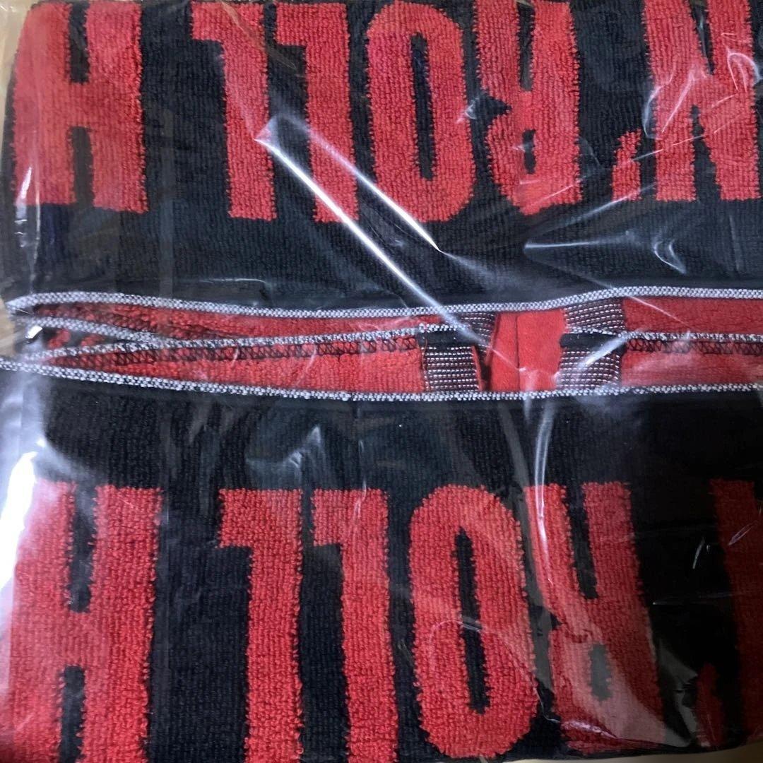 矢沢永吉　バスマット　ロゴ　ロックンロールハロー　レッド／ブラック