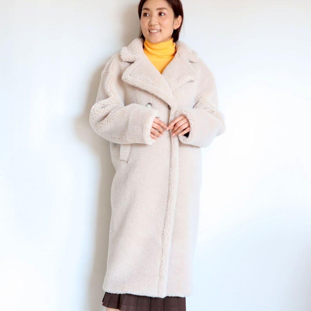 未使用級♡ブルーフロンセ 24aw テディベアコート 厚手 定価3.3万円
