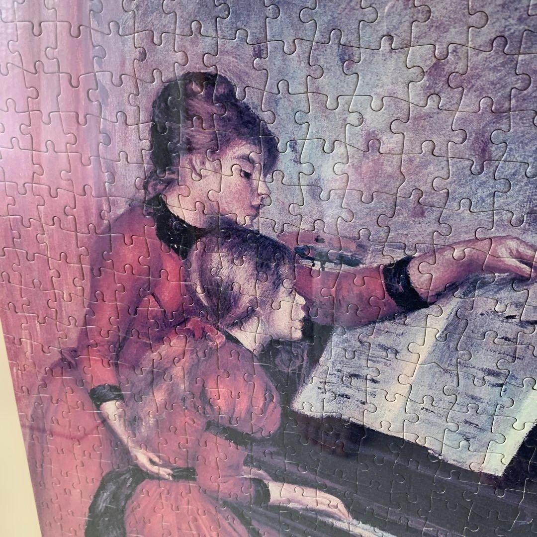 ルノワール パズル　ピアノを弾く二人の少女 完成品　額縁付　美品　糊付け無し