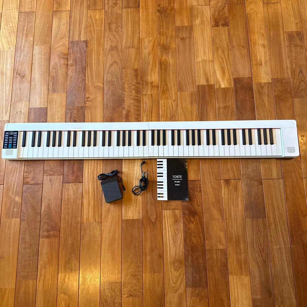 TORTIE 61鍵 ホワイトキーボード　PH-88X 電子ピアノ