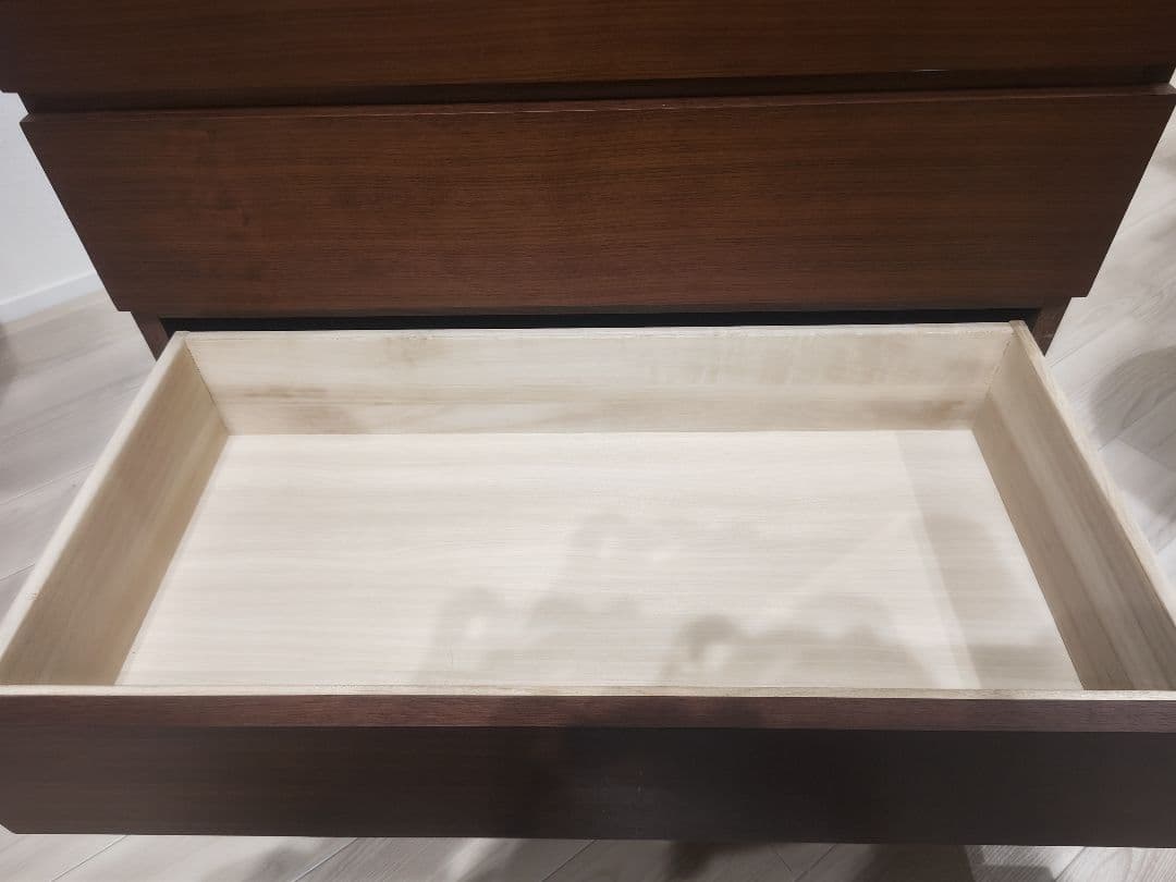 【ぽちまる】無印良品 ６段 ダークブラウン ナチュラル ハイチェスト