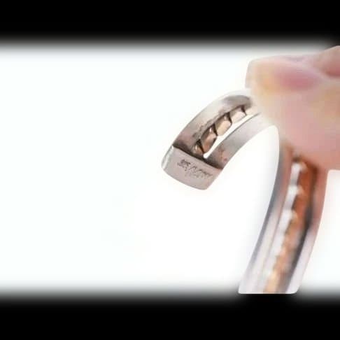 ビンテージ1970’sナバホシルバーゴールドフィルドツイストバングルUSA