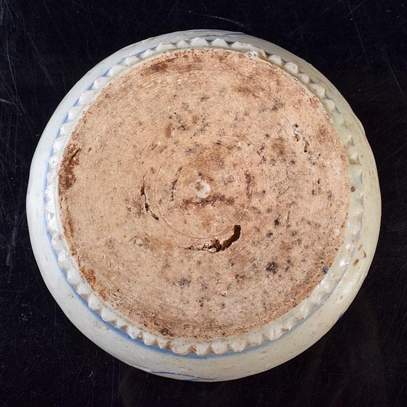 中国　青花　幾何文　水孟　筆洗　V　R7950