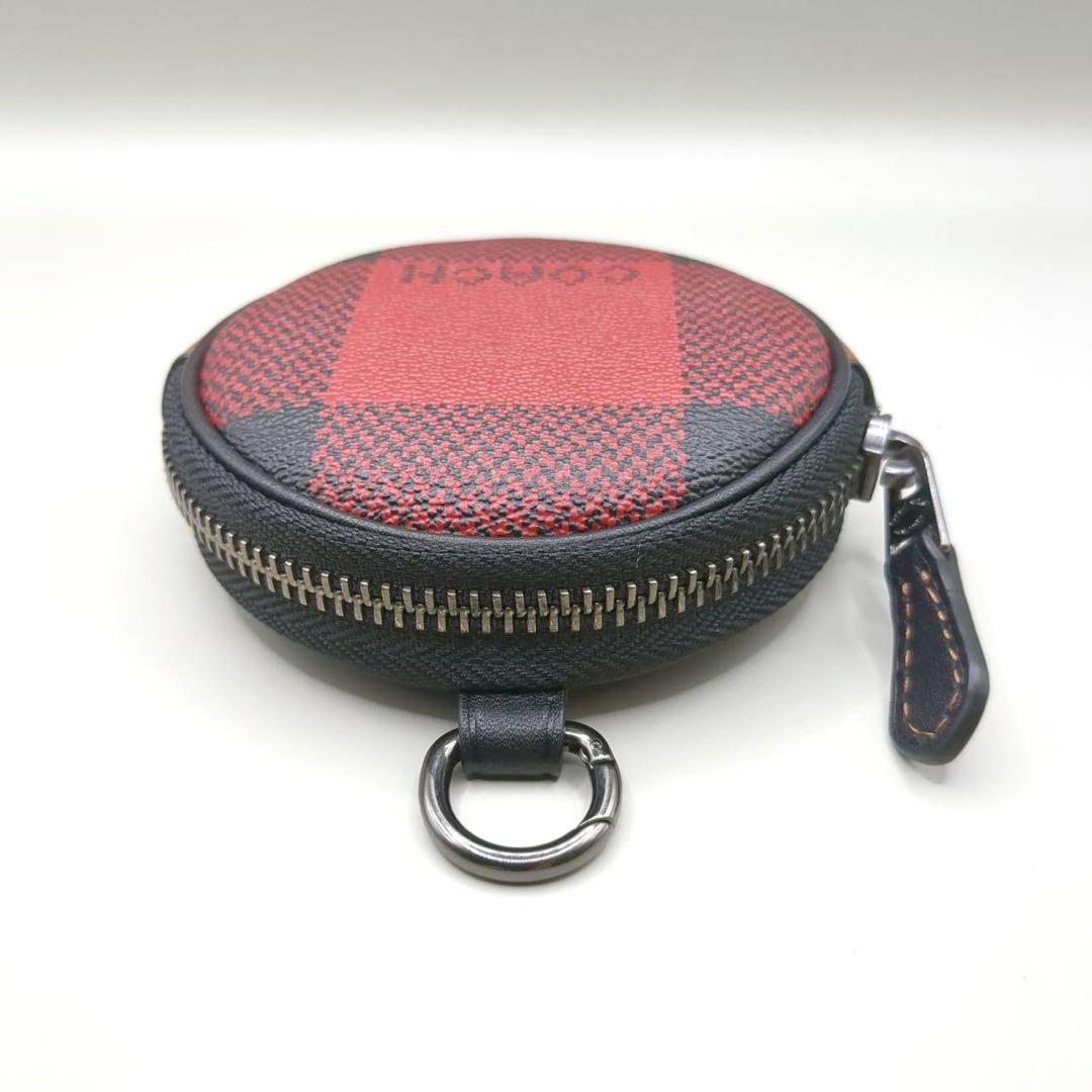 COACH コーチ　ケース　小銭入れ　チャーム　チェック★