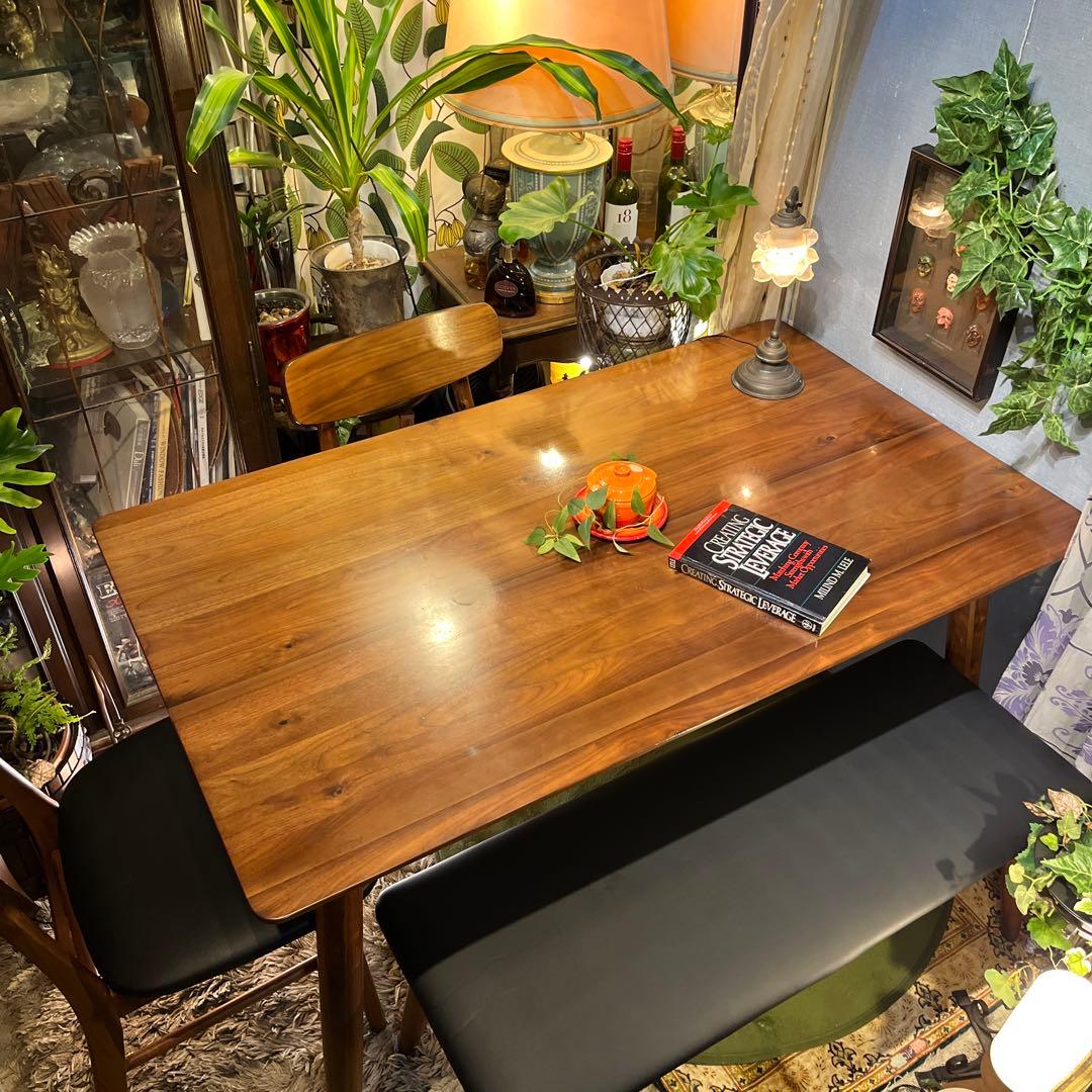 黒ぶたどん Sale ヴィンテージ ウォールナット１３５ダイニングテーブル
