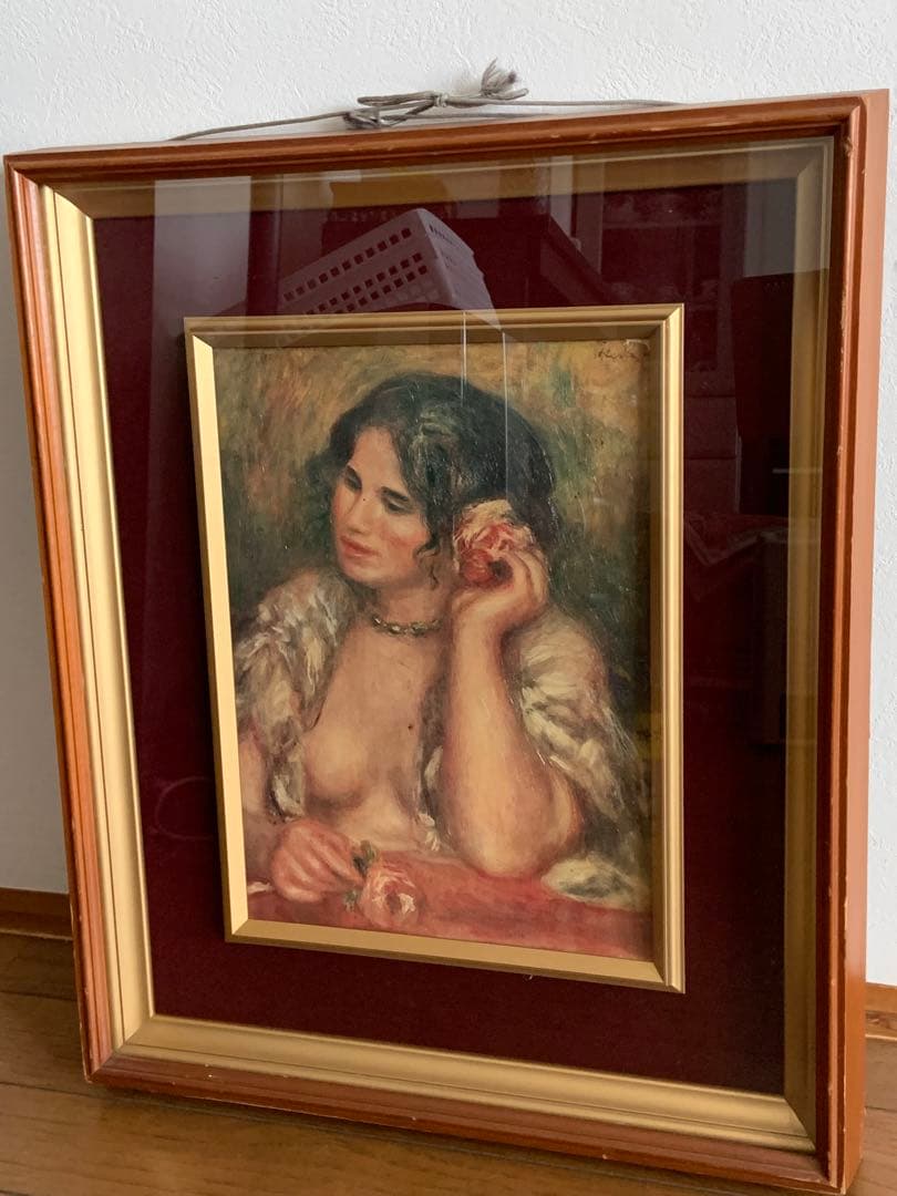 ルノワール　バラを持つガブリエル　複製画