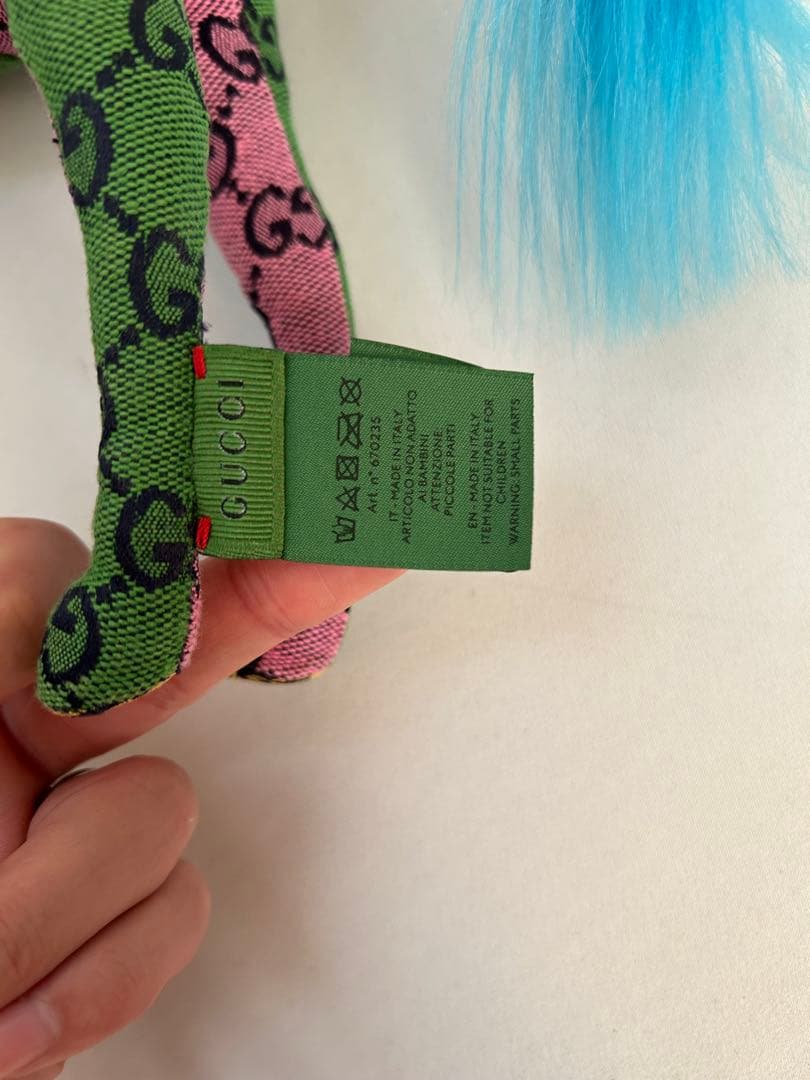 GUCCI グッチ デコラティブキリンGG柄ぬいぐるみ