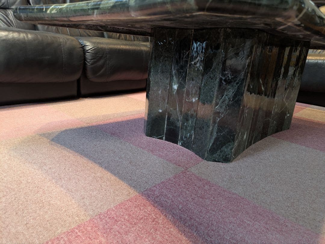 豆しば様 大理石テーブル　本革ソファー　引取限定