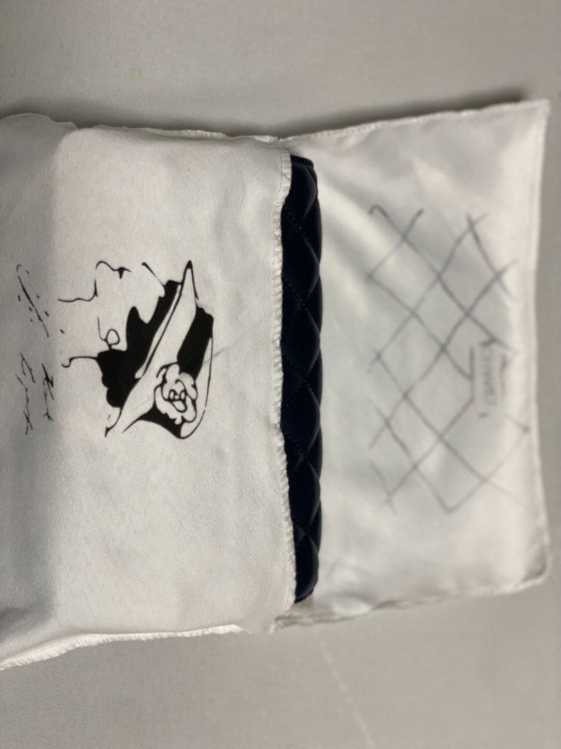 う*に様 キルティング チェーン ショルダーバッグ ネイビー ゴールド金具 ミニ