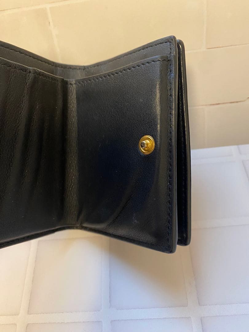 SAINT LAURENT サンローラン ブラック 三つ折り財布