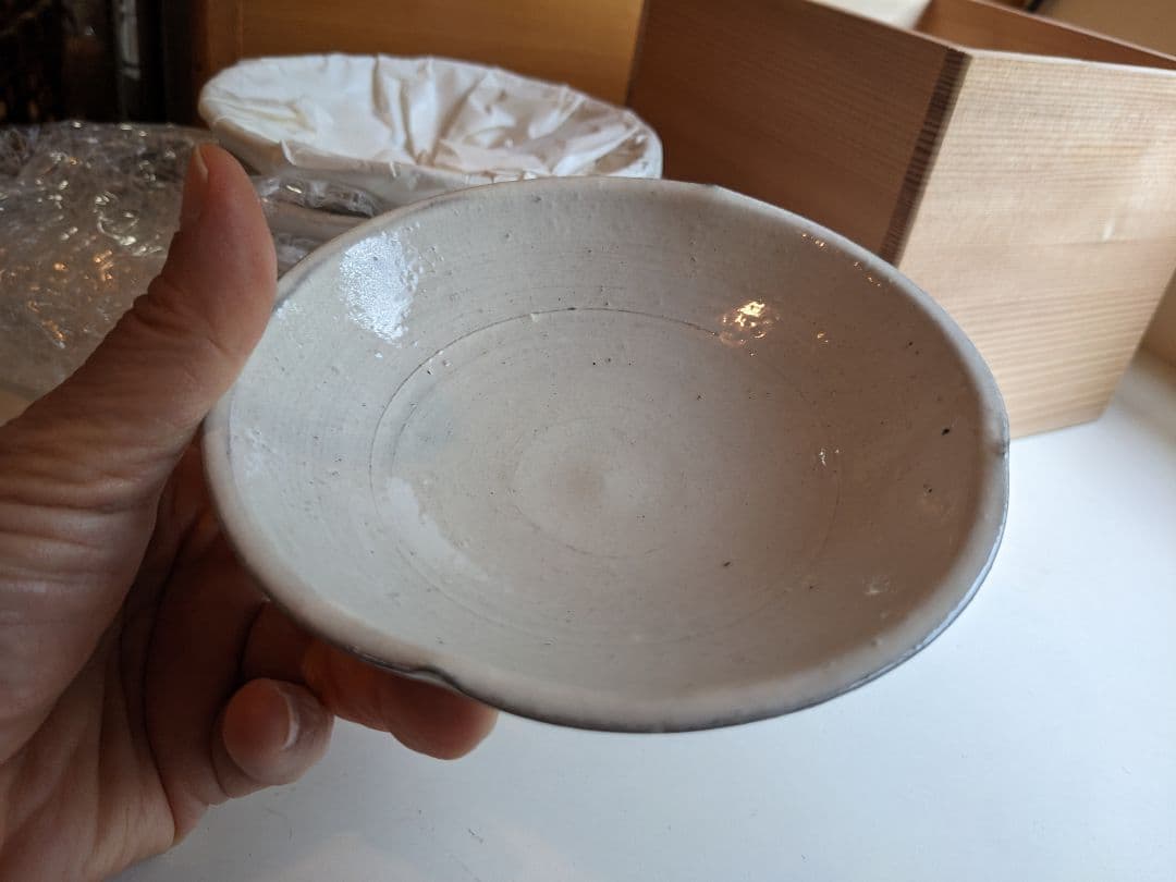 中里隆　小皿　粉引