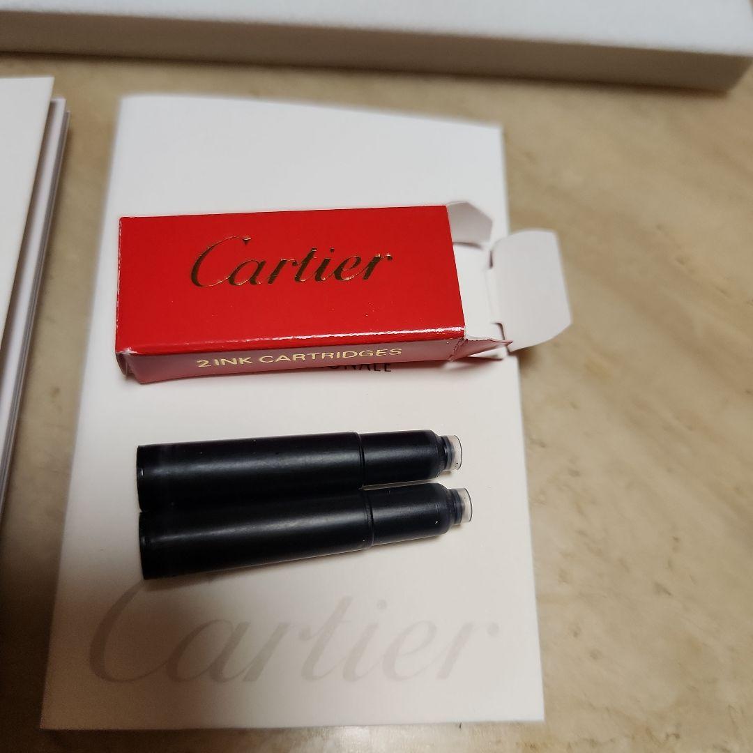 Cartier 万年筆 黒 ゴールド装飾