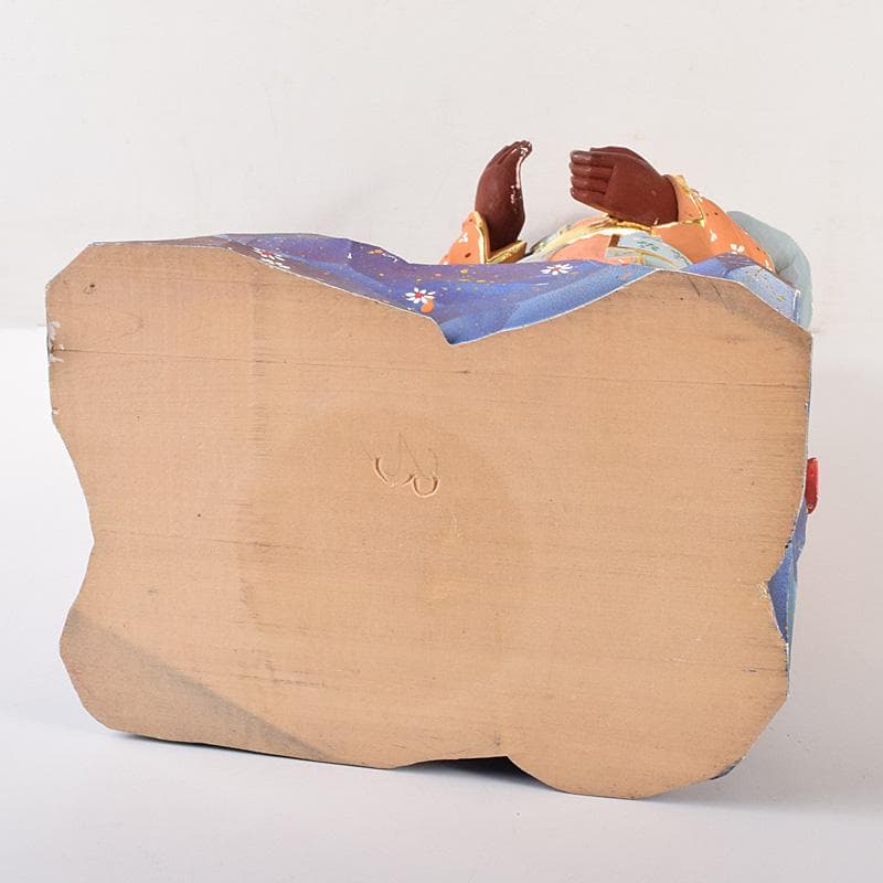 仏教美術　彩色木彫　二十八部衆像　難陀龍王像　歓喜龍王像　仏像　U　R7777B