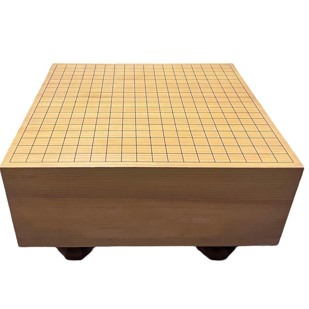 木製碁笥付き 碁盤　本蛤碁石・那智黒碁石　フルセット