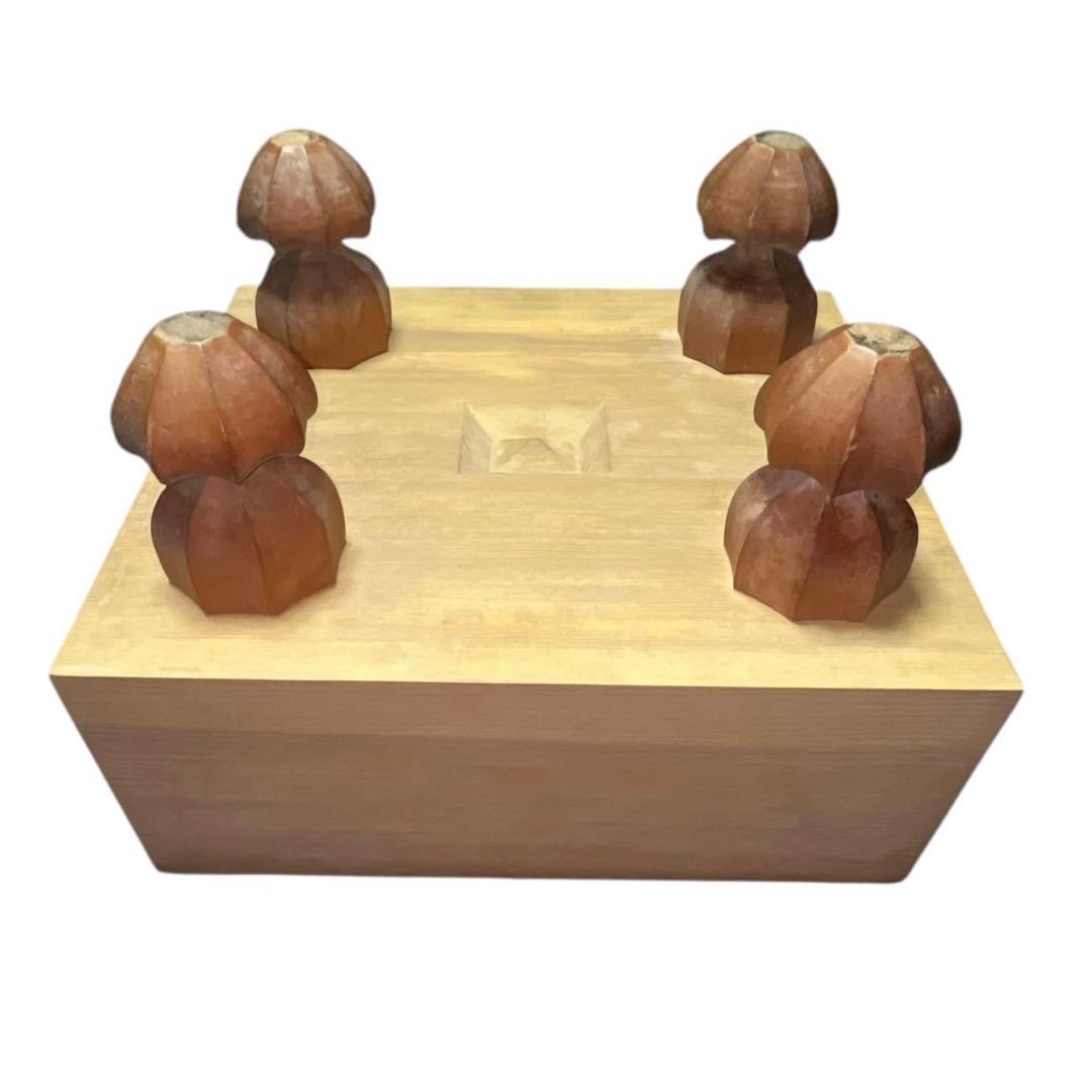 木製碁笥付き 碁盤　本蛤碁石・那智黒碁石　フルセット