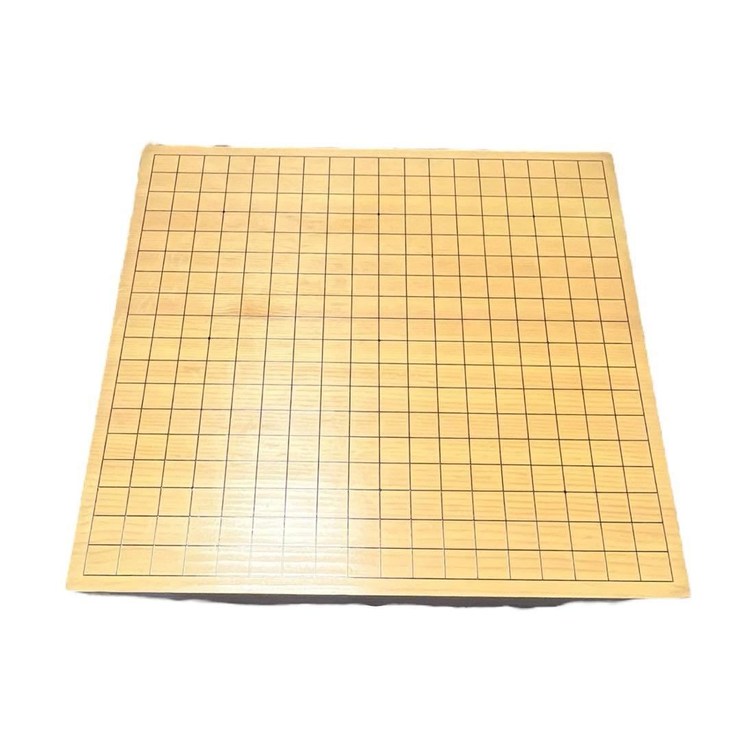 木製碁笥付き 碁盤　本蛤碁石・那智黒碁石　フルセット