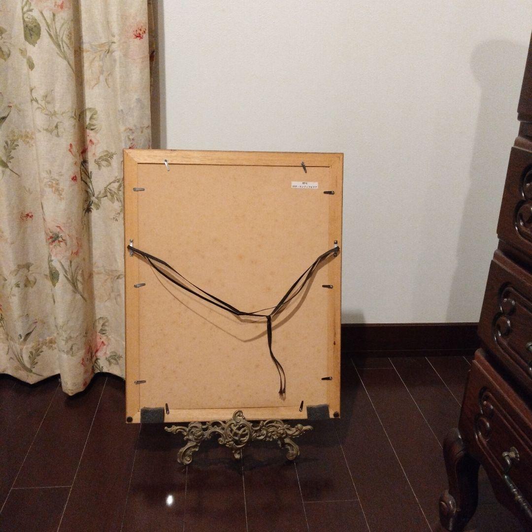 ① ルドゥーテ 絵額 レ ローズ バラ図譜 フォリオ判 銘木調フレーム 額 絵