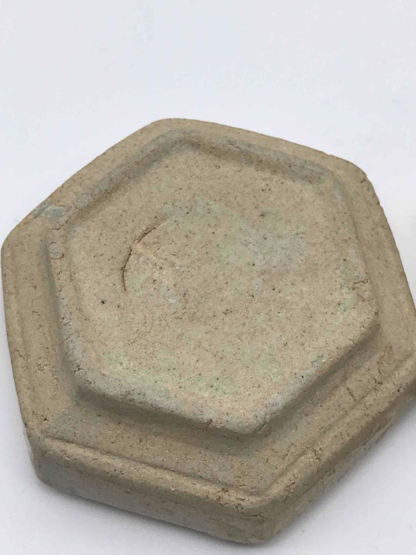 北宋時代　青白磁貼花花文合子　香盒　香合　影青　茶道具　香道具(F-55)