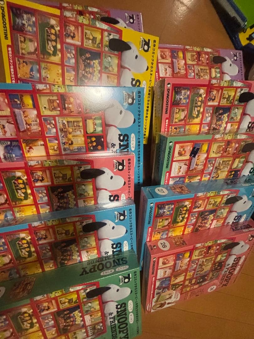 スヌーピー組み立てフィギュア18個