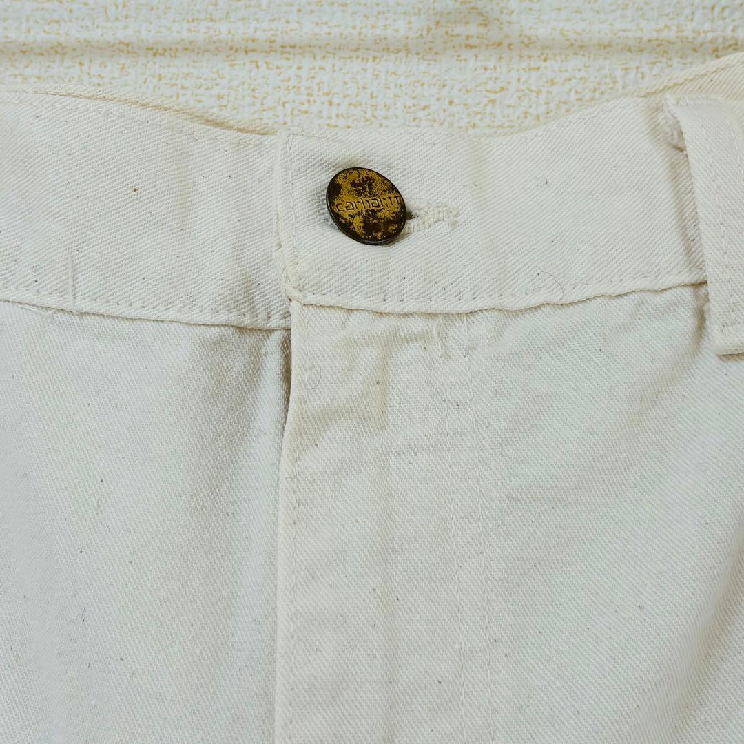 カーハート　デニム　ホワイト　USA製　ヴィンテージ　パンツ　レア　アメリカ