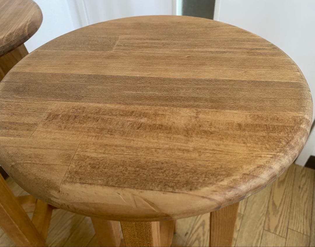 木製スツール2個セット