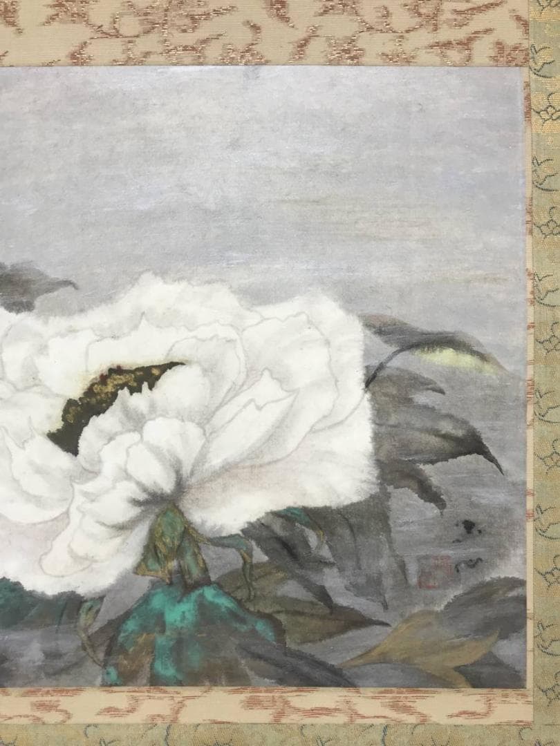 作者不詳/牡丹図/花図/掛軸/名家伝来/AC-415